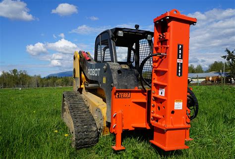 post rammer for skid steer|skid steering post drivers.